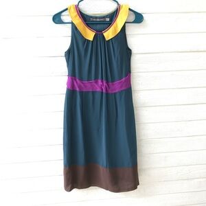 Boden Limited Edition Silk Color Block Shift Dress
